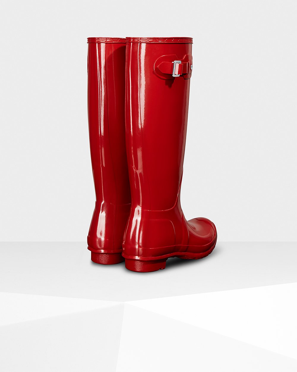 Womens Tall Rain Boots - Hunter Original Gloss (43KWQRYHC) - Red